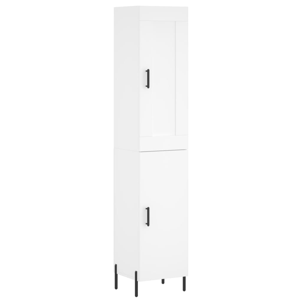 skab 34,5x34x180 cm konstrueret træ hvid
