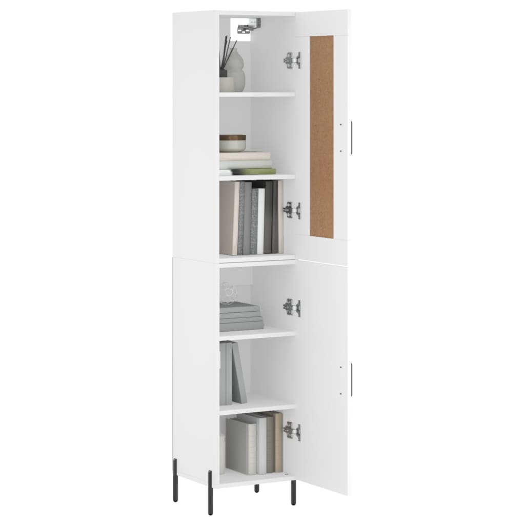 skab 34,5x34x180 cm konstrueret træ hvid