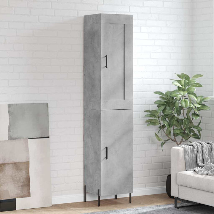 skab 34,5x34x180 cm konstrueret træ betongrå