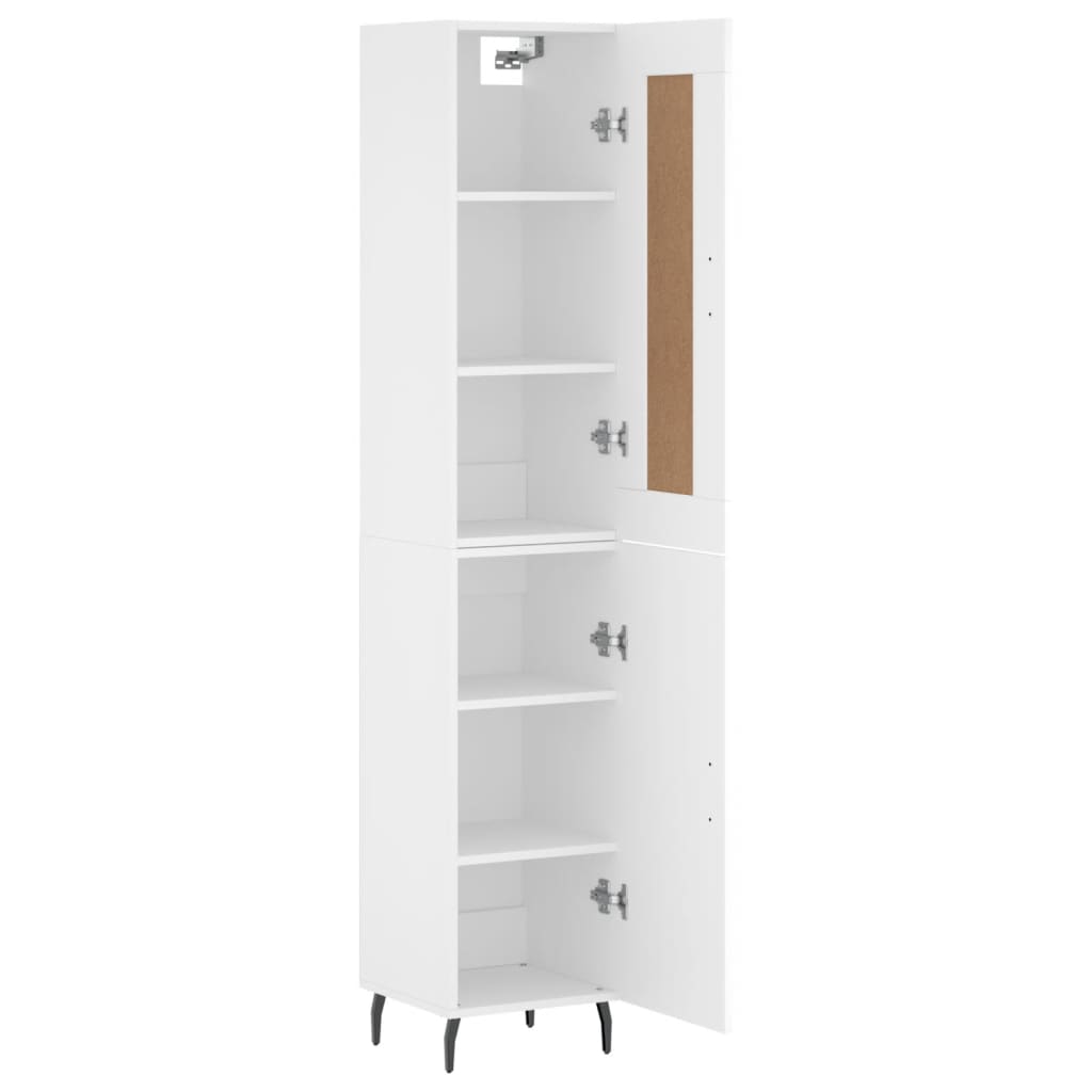 skab 34,5x34x180 cm konstrueret træ hvid