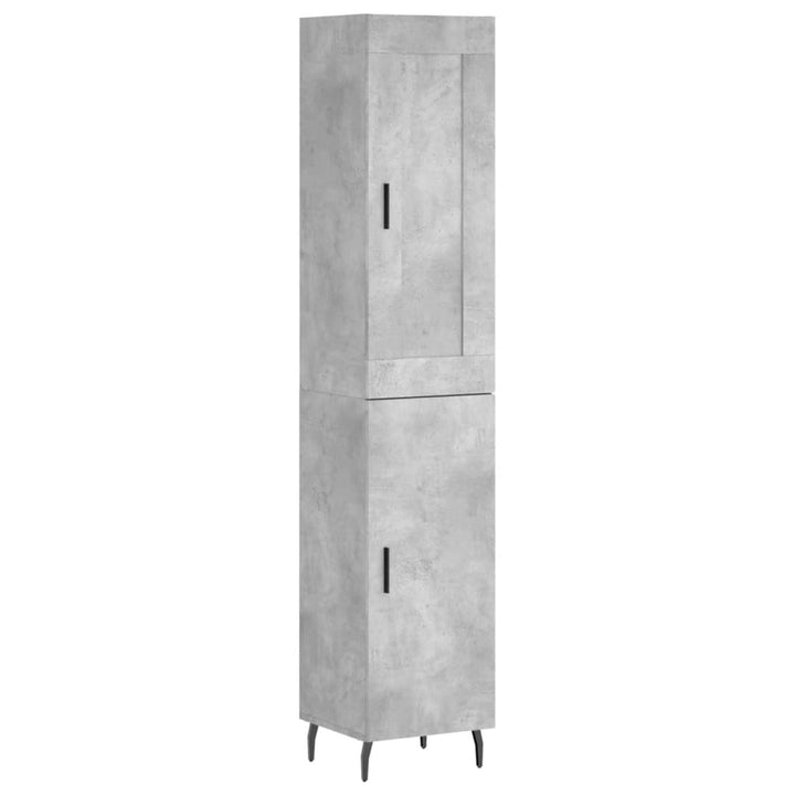 skab 34,5x34x180 cm konstrueret træ betongrå