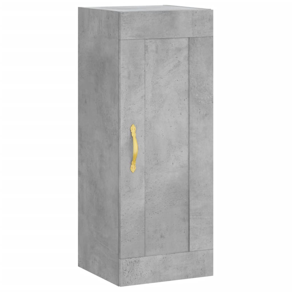 skab 34,5x34x180 cm konstrueret træ betongrå
