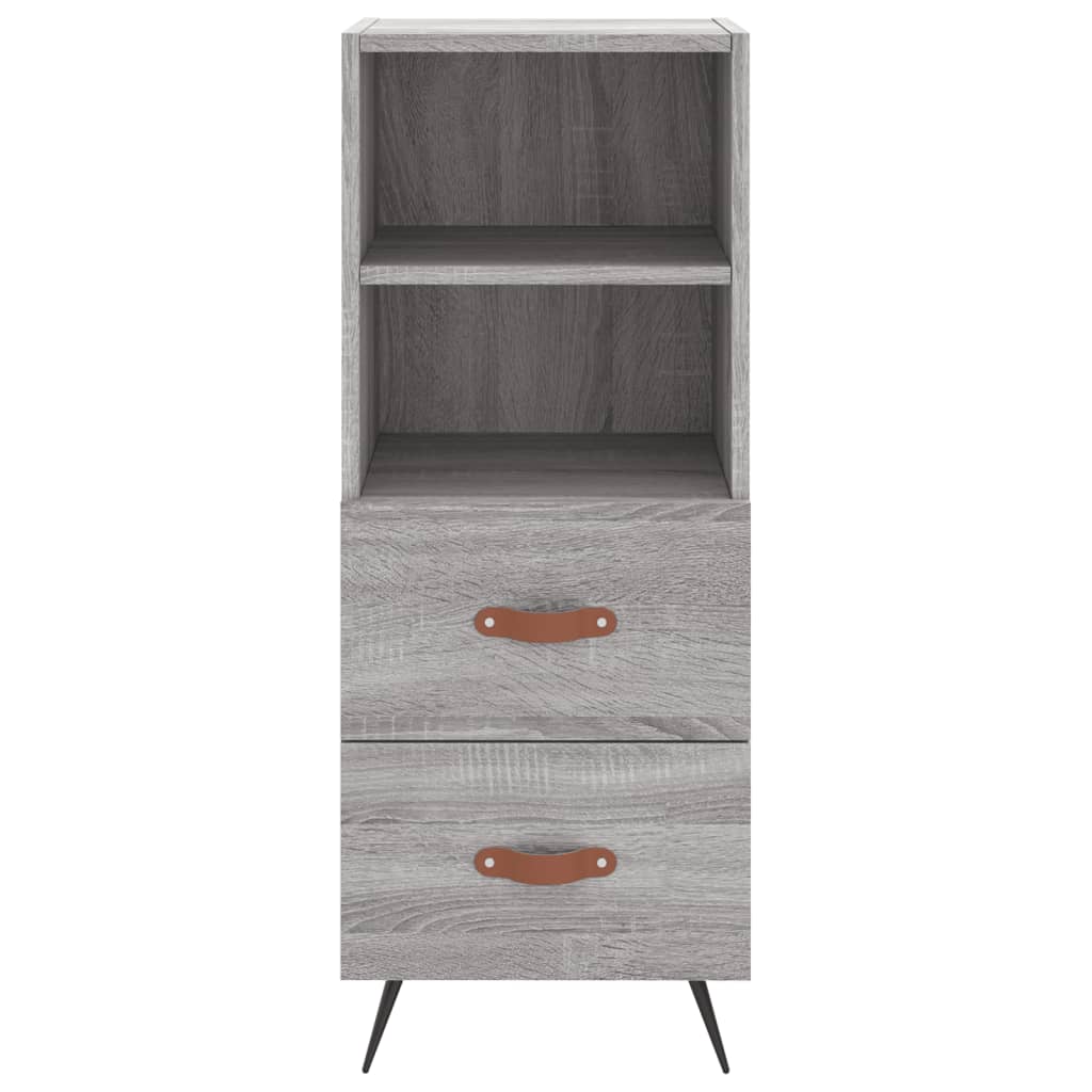 højskab 34,5x34x180 cm konstrueret træ grå sonoma-eg