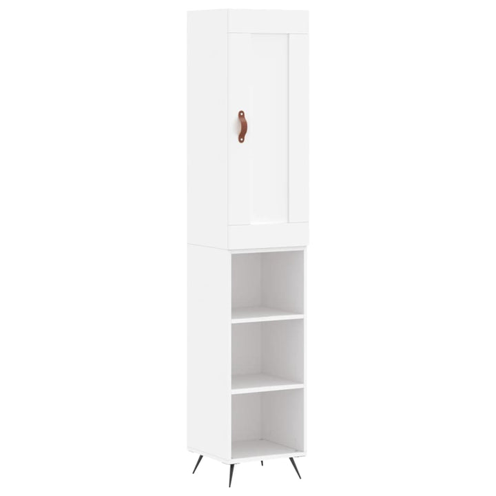 skab 34,5x34x180 cm konstrueret træ hvid