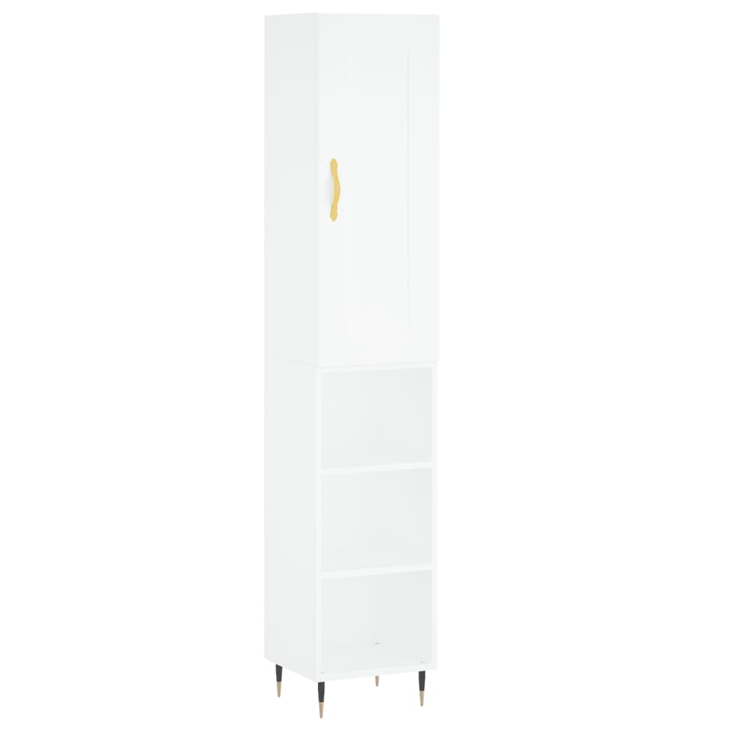 skab 34,5x34x180 cm konstrueret træ hvid