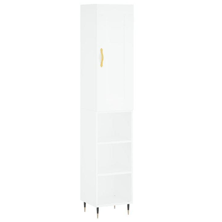 skab 34,5x34x180 cm konstrueret træ hvid