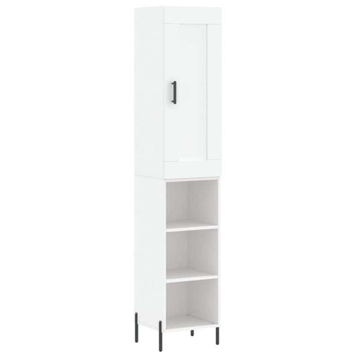 skab 34,5x34x180 cm konstrueret træ hvid