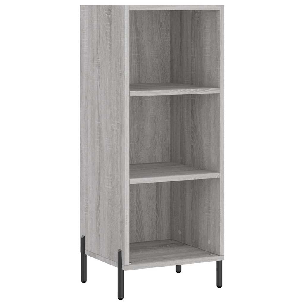 højskab 34,5x34x180 cm konstrueret træ grå sonoma-eg