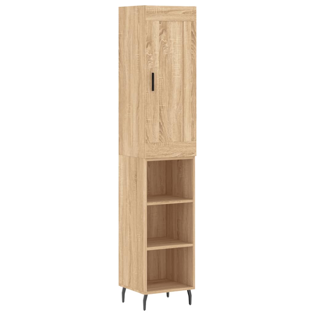 skab 34,5x34x180 cm konstrueret træ sonoma-eg