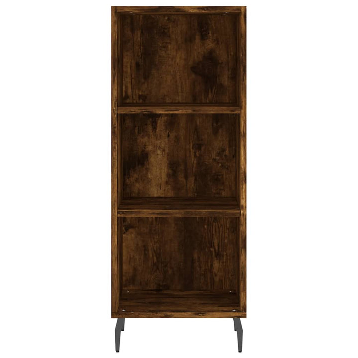 skab 34,5x34x180 cm konstrueret træ røget egetræ