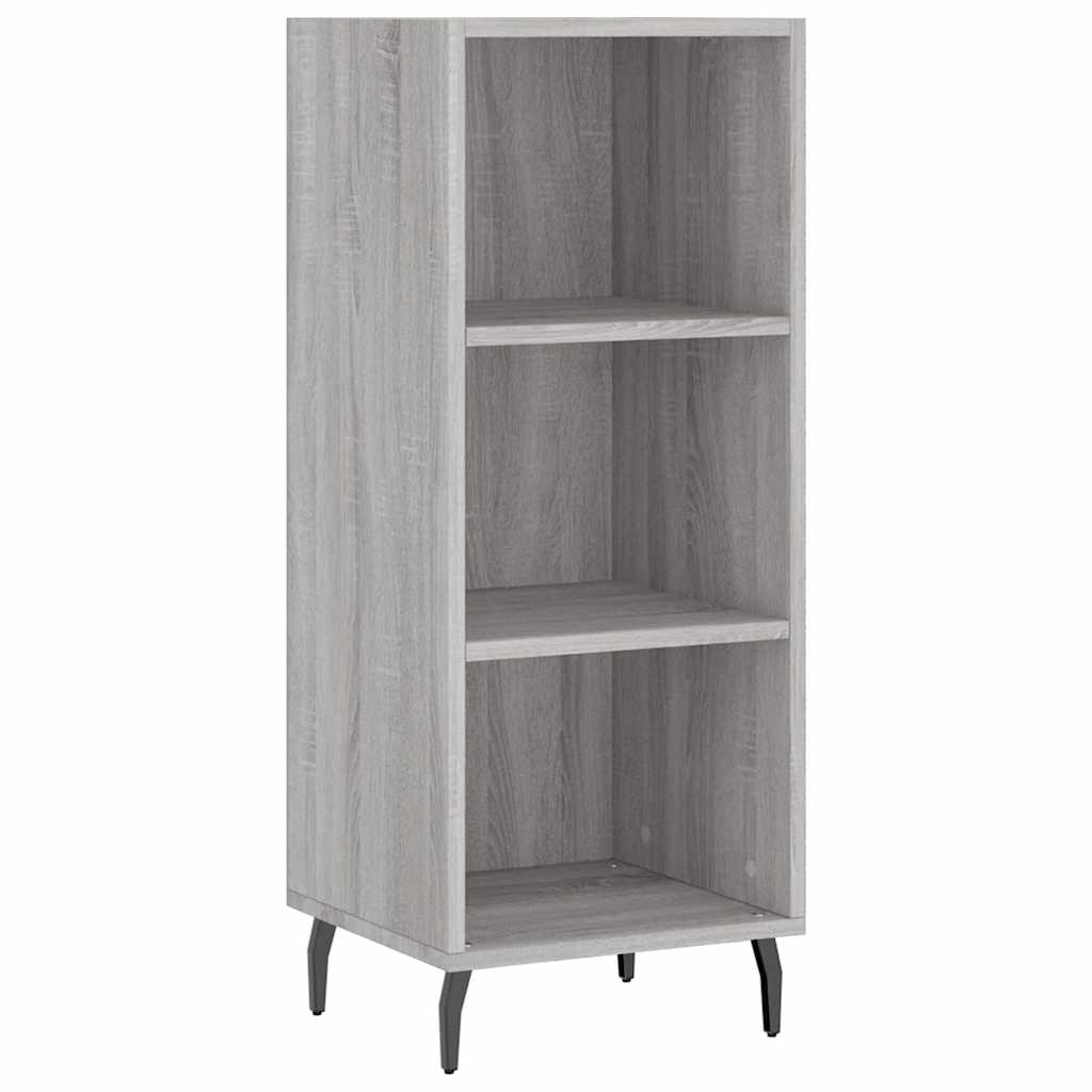 højskab 34,5x34x180 cm konstrueret træ grå sonoma-eg