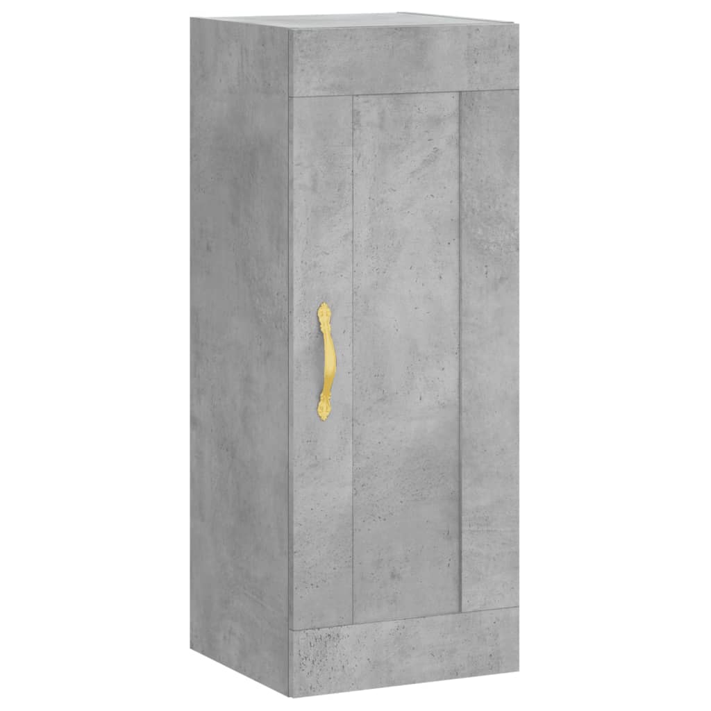 skab 34,5x34x180 cm konstrueret træ betongrå