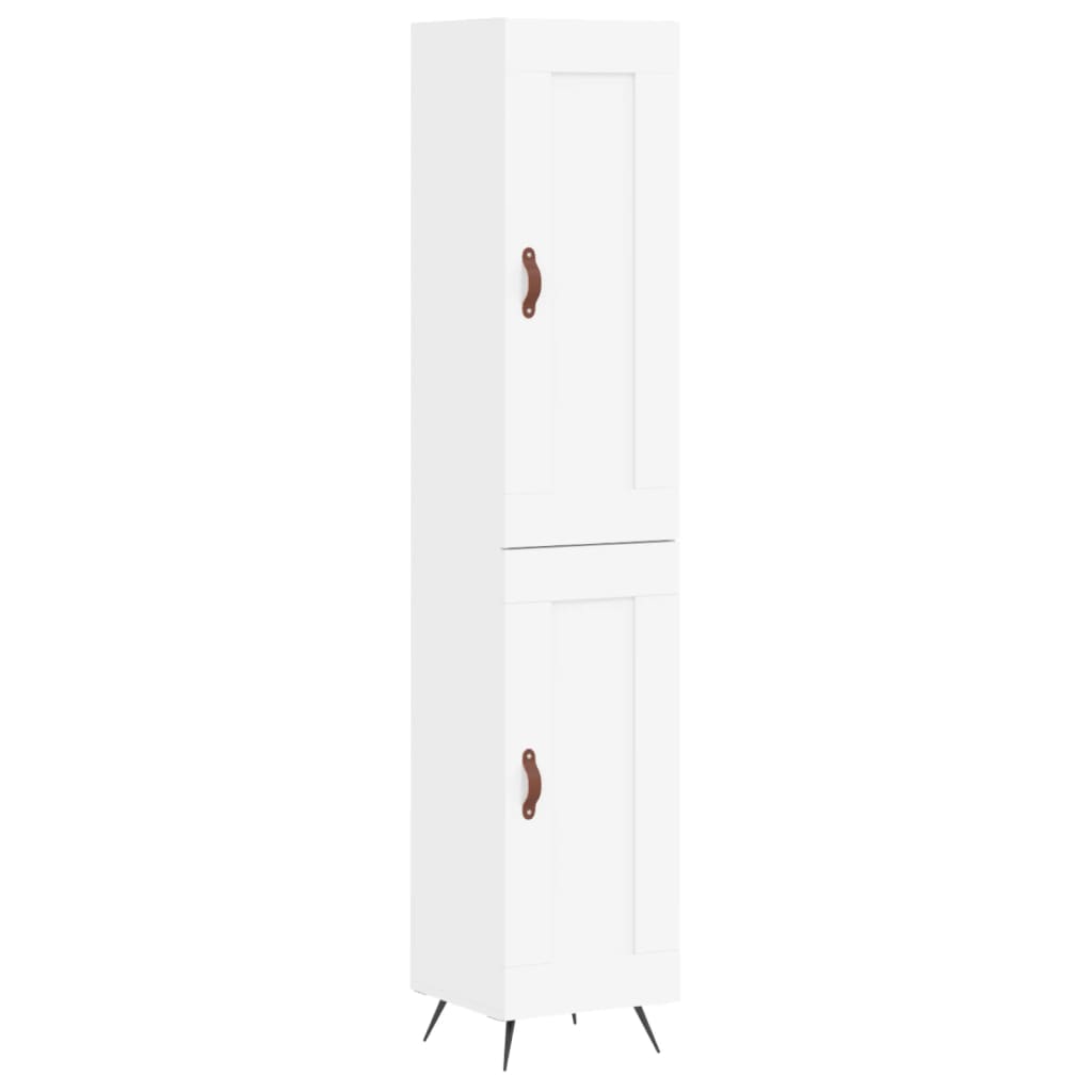 skab 34,5x34x180 cm konstrueret træ hvid
