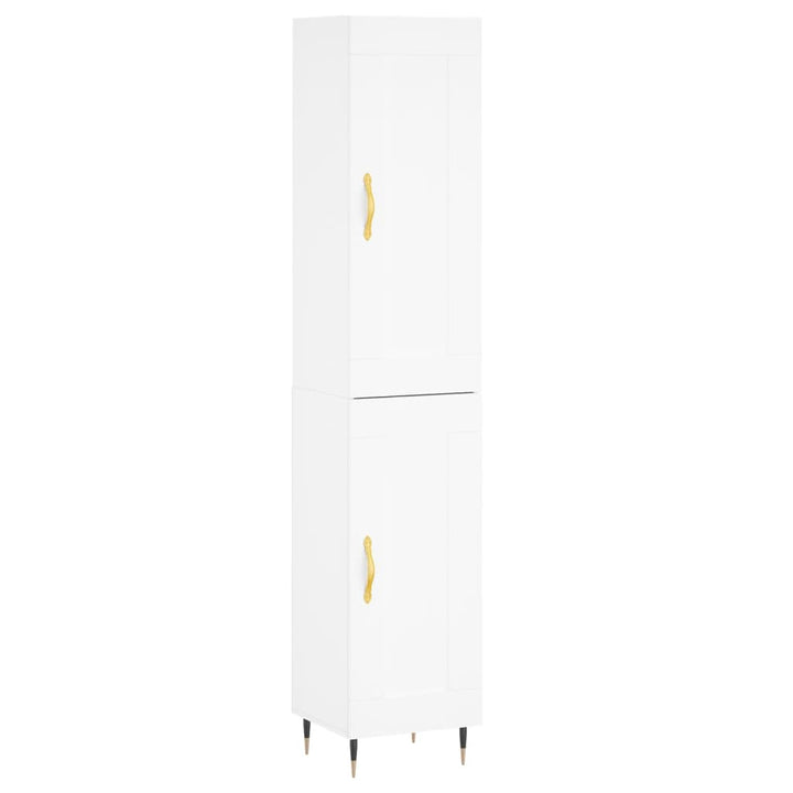 skab 34,5x34x180 cm konstrueret træ hvid