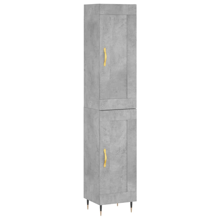 skab 34,5x34x180 cm konstrueret træ betongrå