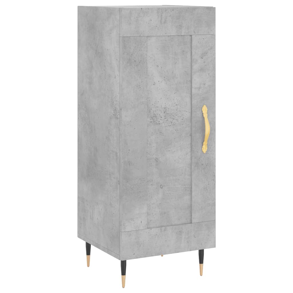 skab 34,5x34x180 cm konstrueret træ betongrå