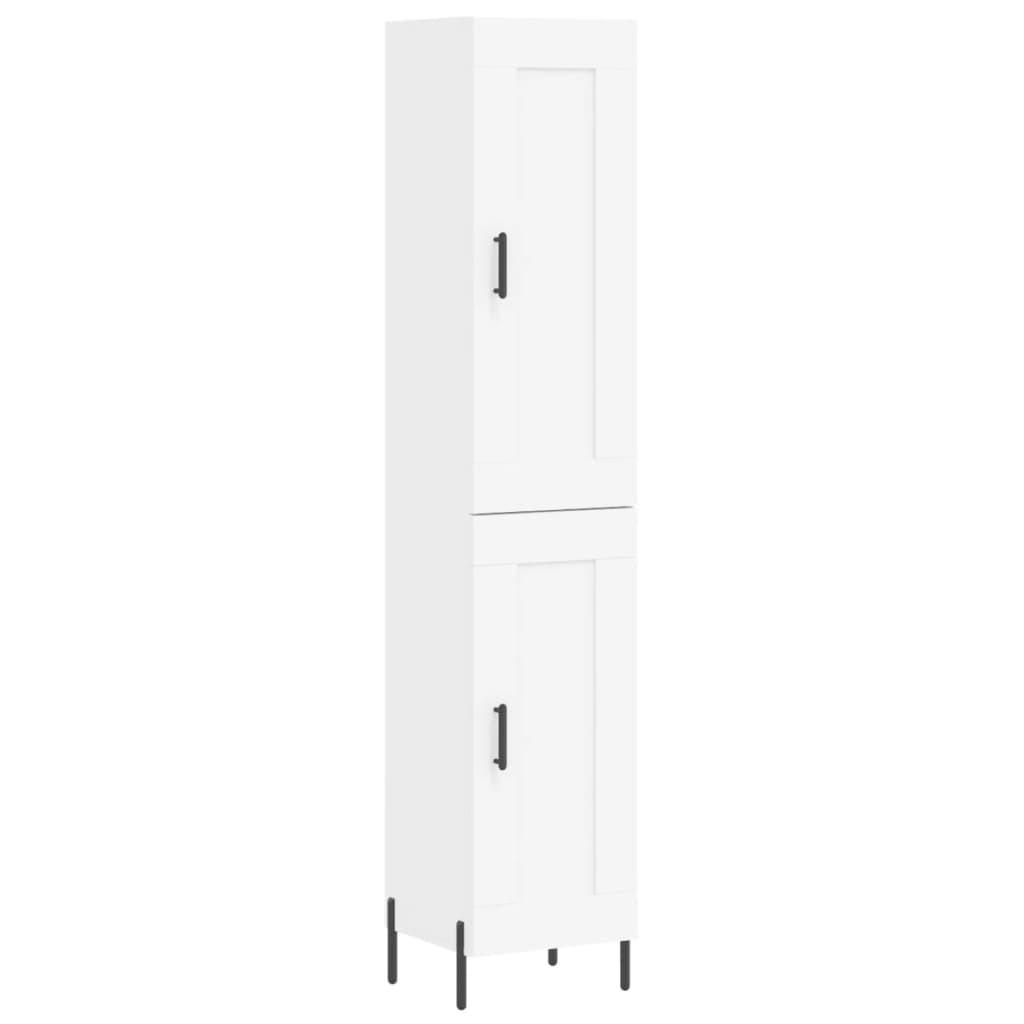 skab 34,5x34x180 cm konstrueret træ hvid