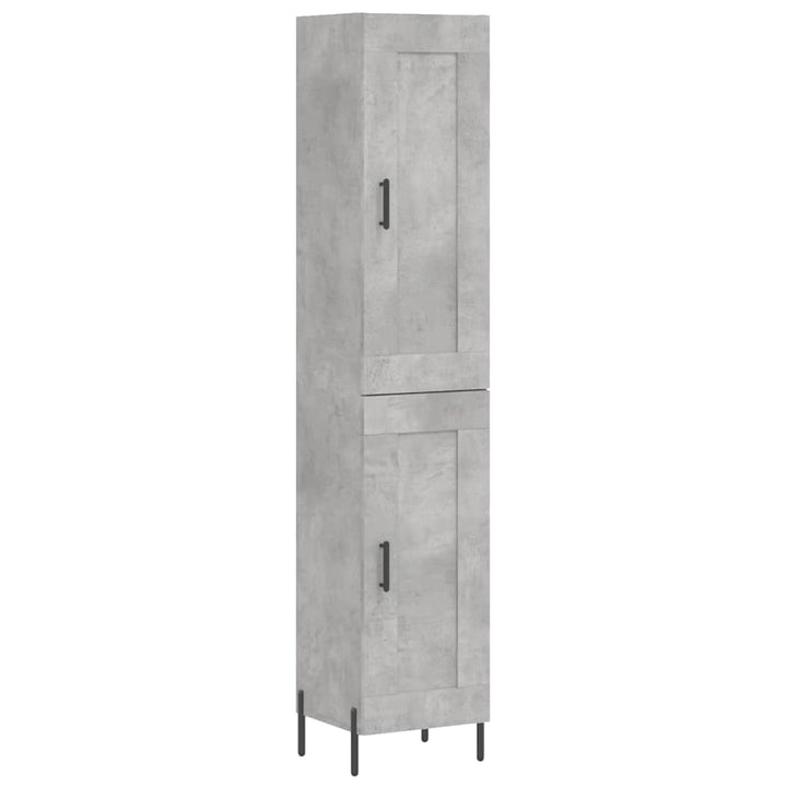 skab 34,5x34x180 cm konstrueret træ betongrå
