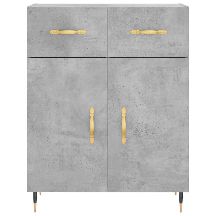 højskab 69,5x34x180 cm konstrueret træ betongrå
