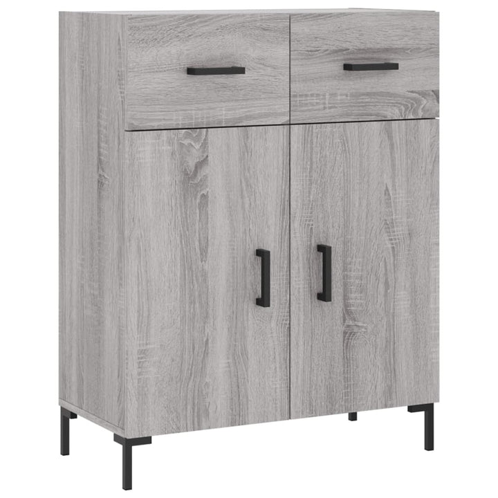 højskab 69,5x34x180 cm konstrueret træ grå sonoma-eg