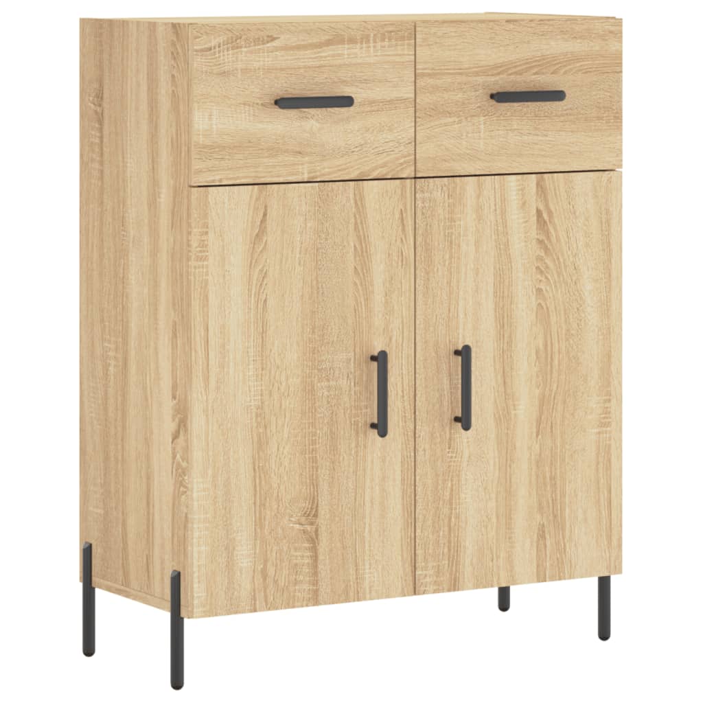 højskab 69,5x34x180 cm konstrueret træ sonoma-eg