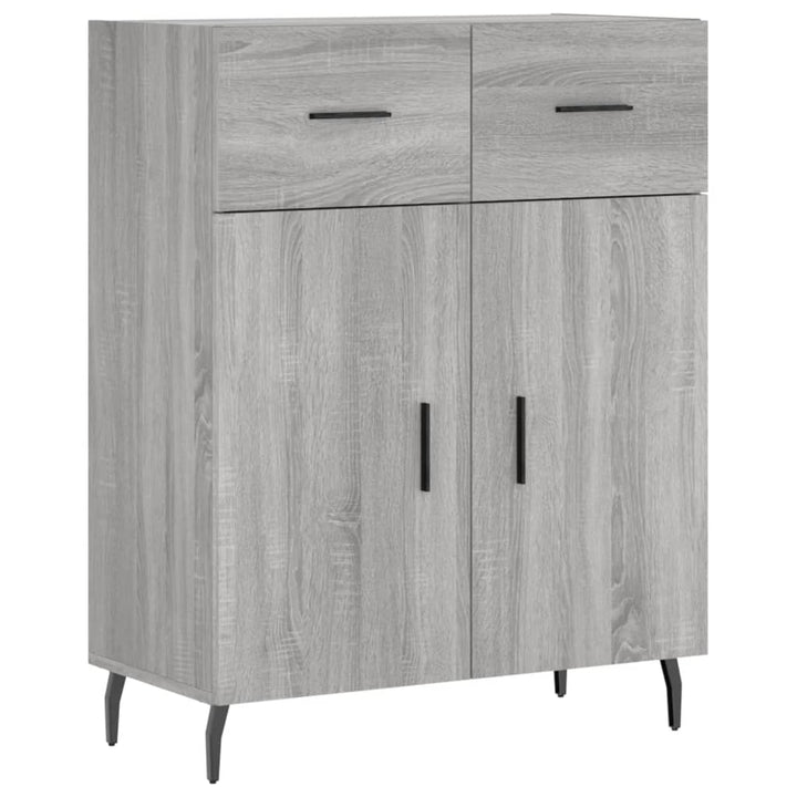 højskab 69,5x34x180 cm konstrueret træ grå sonoma-eg