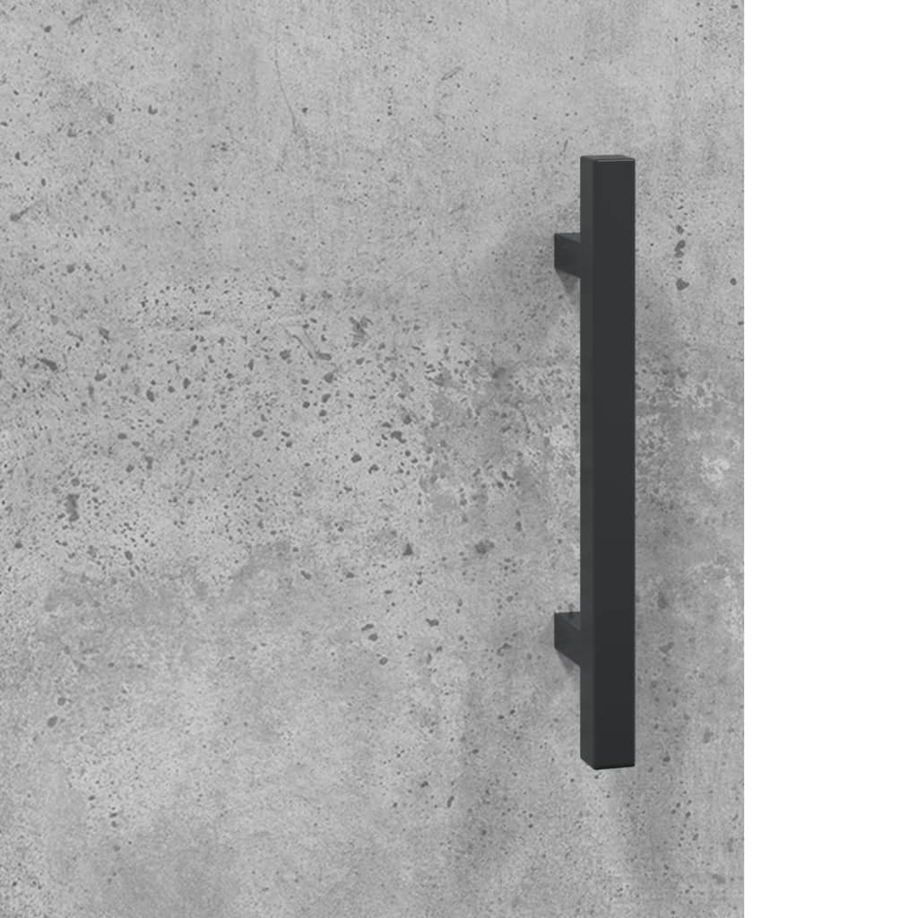 højskab 69,5x34x180 cm konstrueret træ betongrå