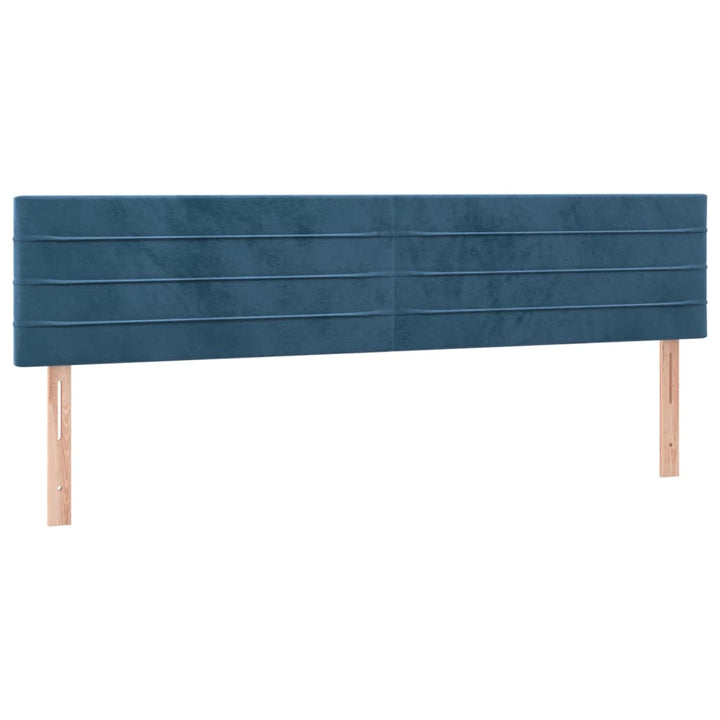 kontinentalseng med madras 180x200 cm fløjl mørkeblå