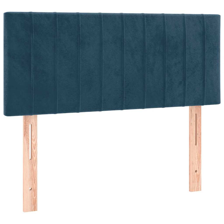 kontinentalseng med madras 80x200 cm fløjl mørkeblå
