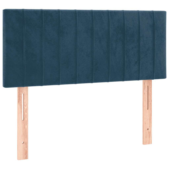 kontinentalseng med madras 100x200 cm fløjl mørkeblå