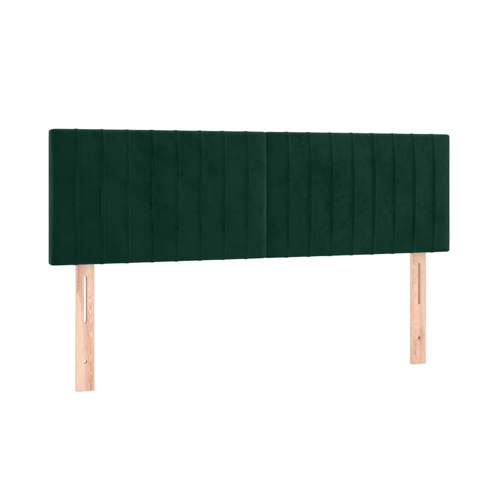 kontinentalseng med madras 140x200 cm fløjl mørkegrøn
