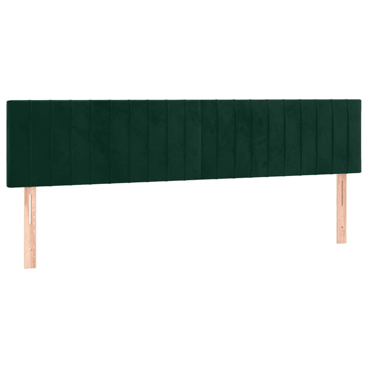 kontinentalseng med madras 160x200 cm fløjl mørkegrøn