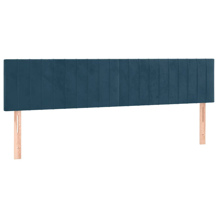 kontinentalseng med madras 160x200 cm fløjl mørkeblå