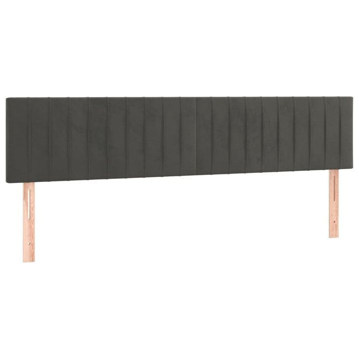 kontinentalseng med madras 180x200 cm fløjl mørkegrå