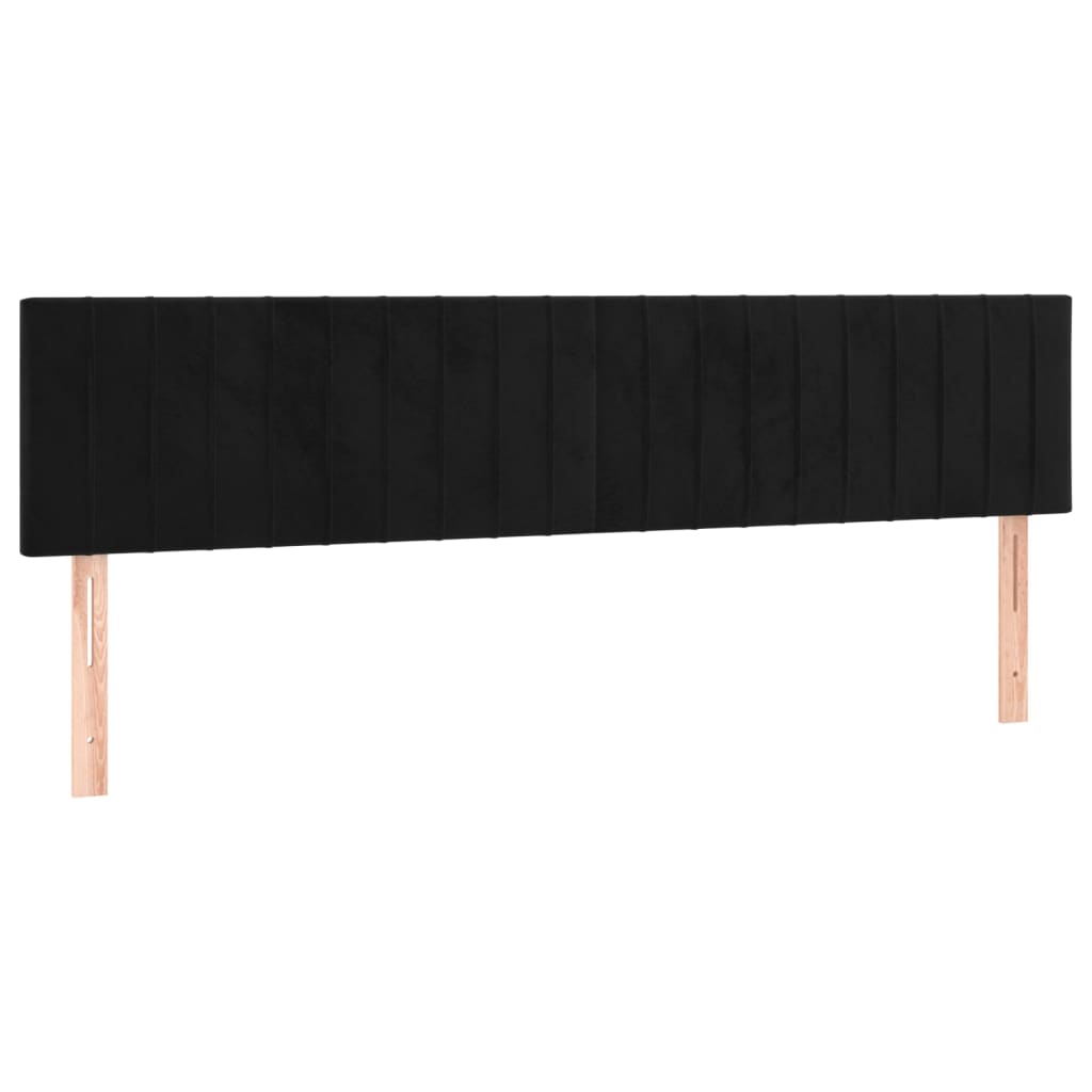 kontinentalseng med madras 180x200 cm fløjl sort