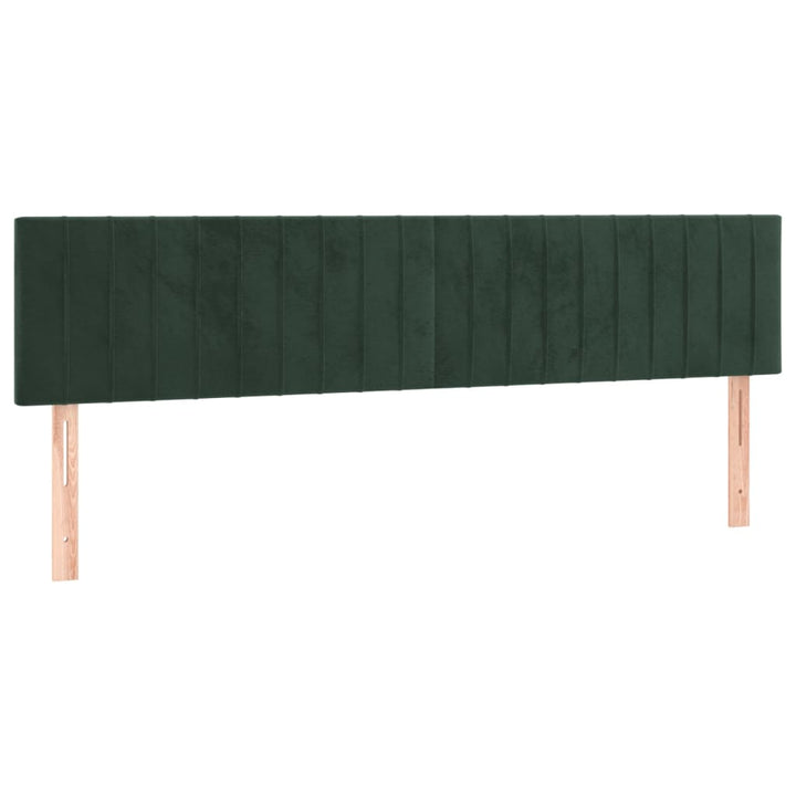 kontinentalseng med madras 180x200 cm fløjl mørkegrøn
