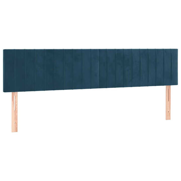 kontinentalseng med madras 180x200 cm fløjl mørkeblå