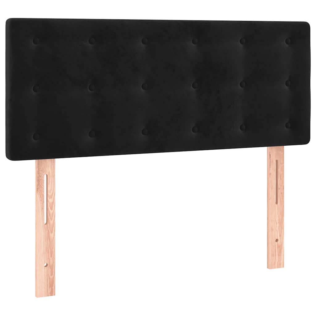 kontinentalseng med madras 80x200 cm fløjl sort