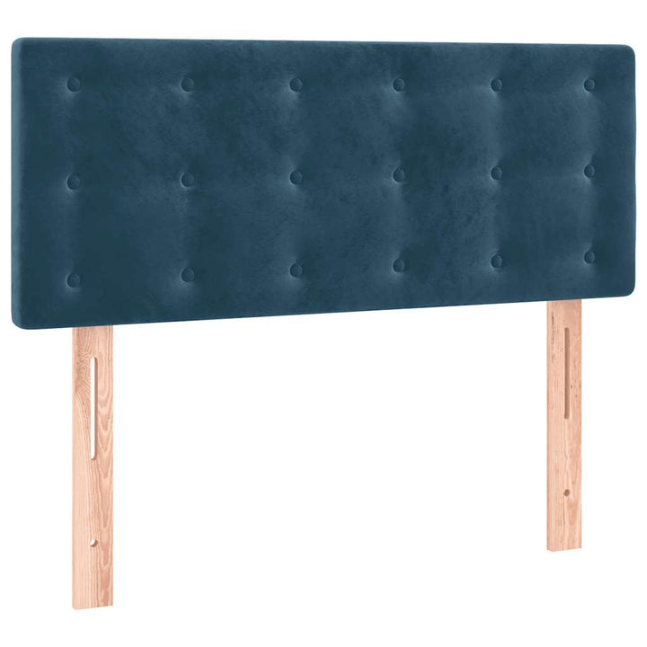 kontinentalseng med madras 90x190 cm fløjl mørkeblå