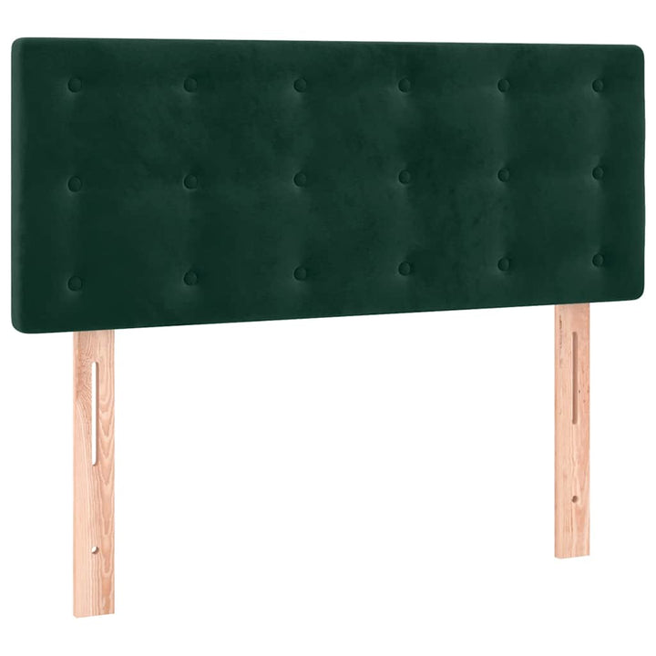 kontinentalseng med madras 100x200 cm fløjl mørkegrøn