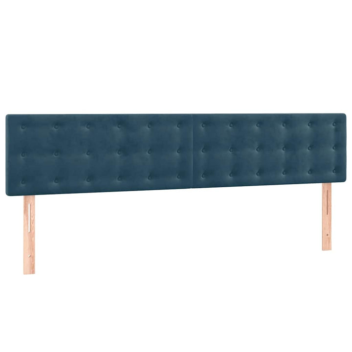 kontinentalseng med madras 160x200 cm fløjl mørkeblå