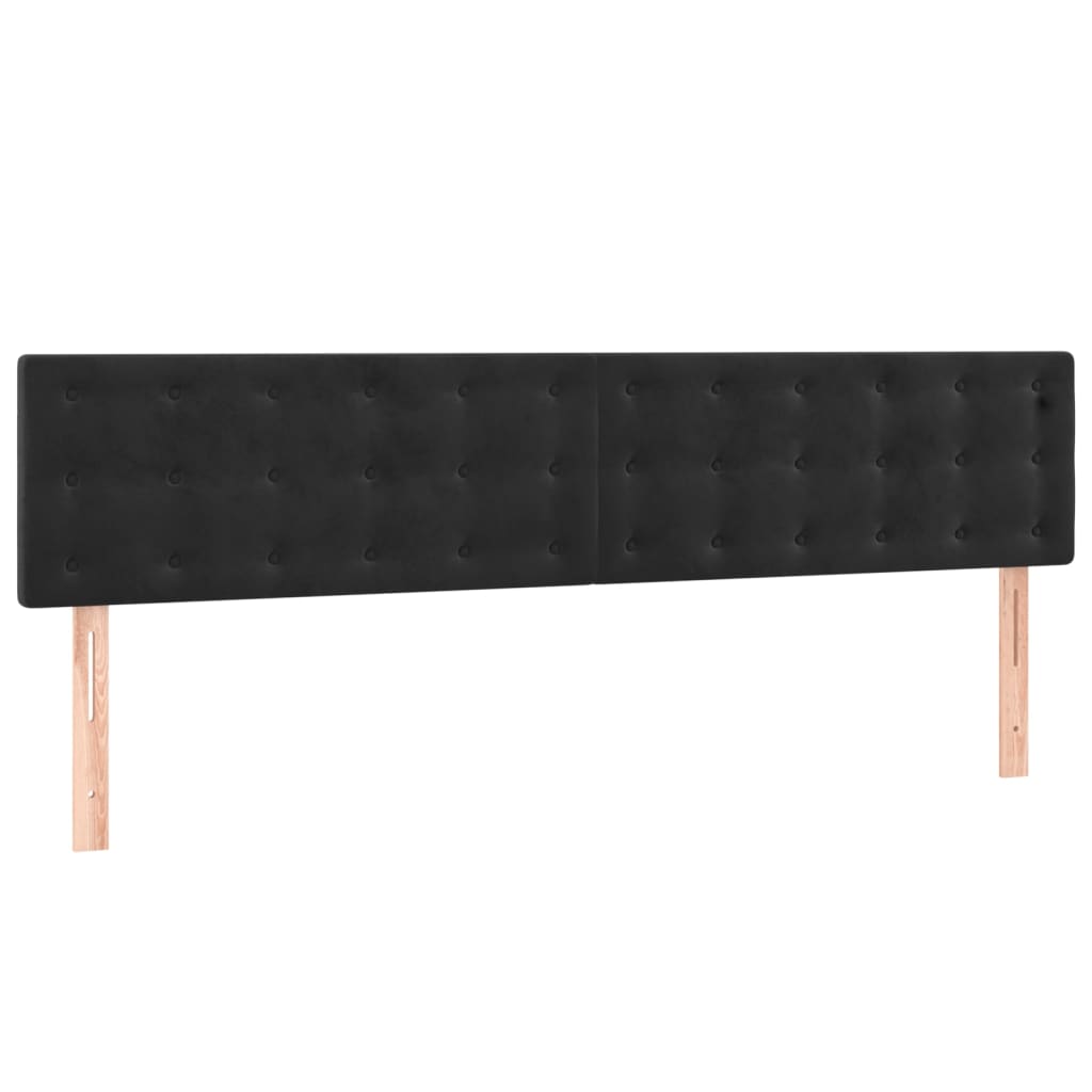 kontinentalseng med madras 180x200 cm fløjl sort