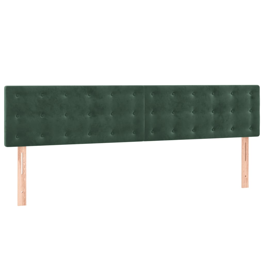 kontinentalseng med madras 180x200 cm fløjl mørkegrøn