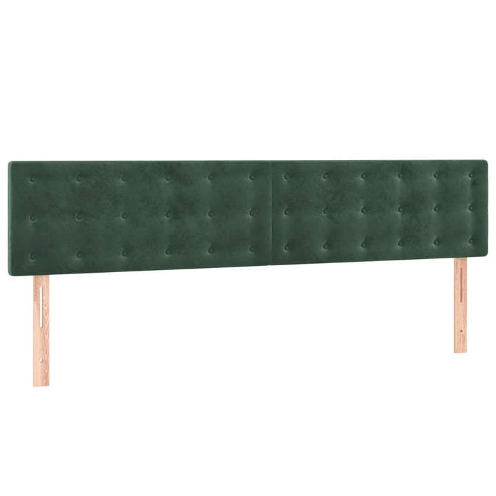 kontinentalseng med madras 180x200 cm fløjl mørkegrøn