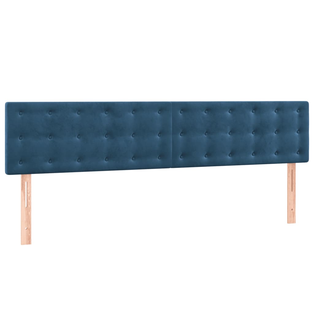 kontinentalseng med madras 180x200 cm fløjl mørkeblå