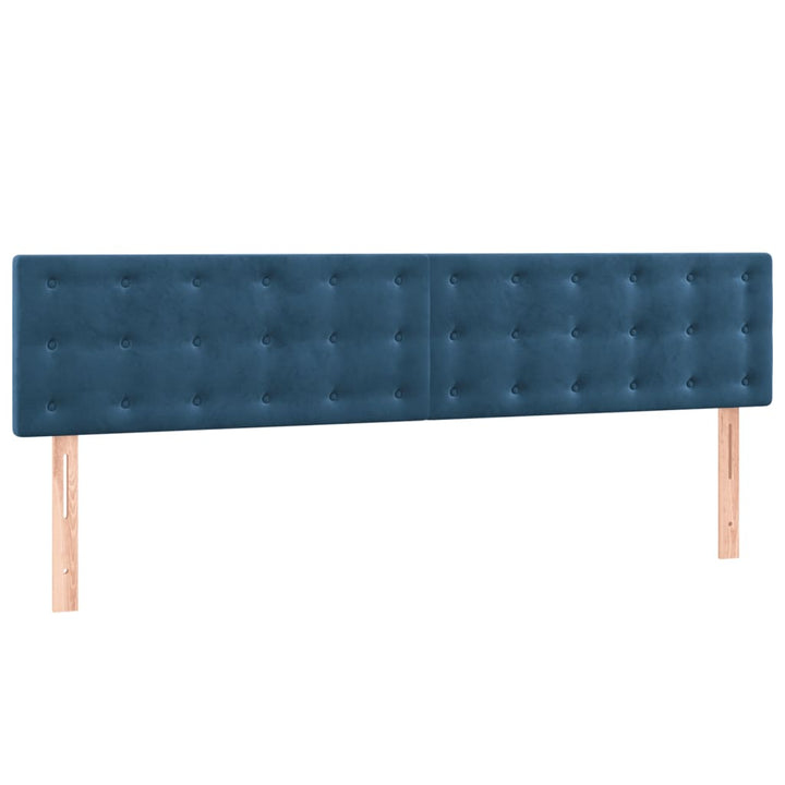 kontinentalseng med madras 180x200 cm fløjl mørkeblå