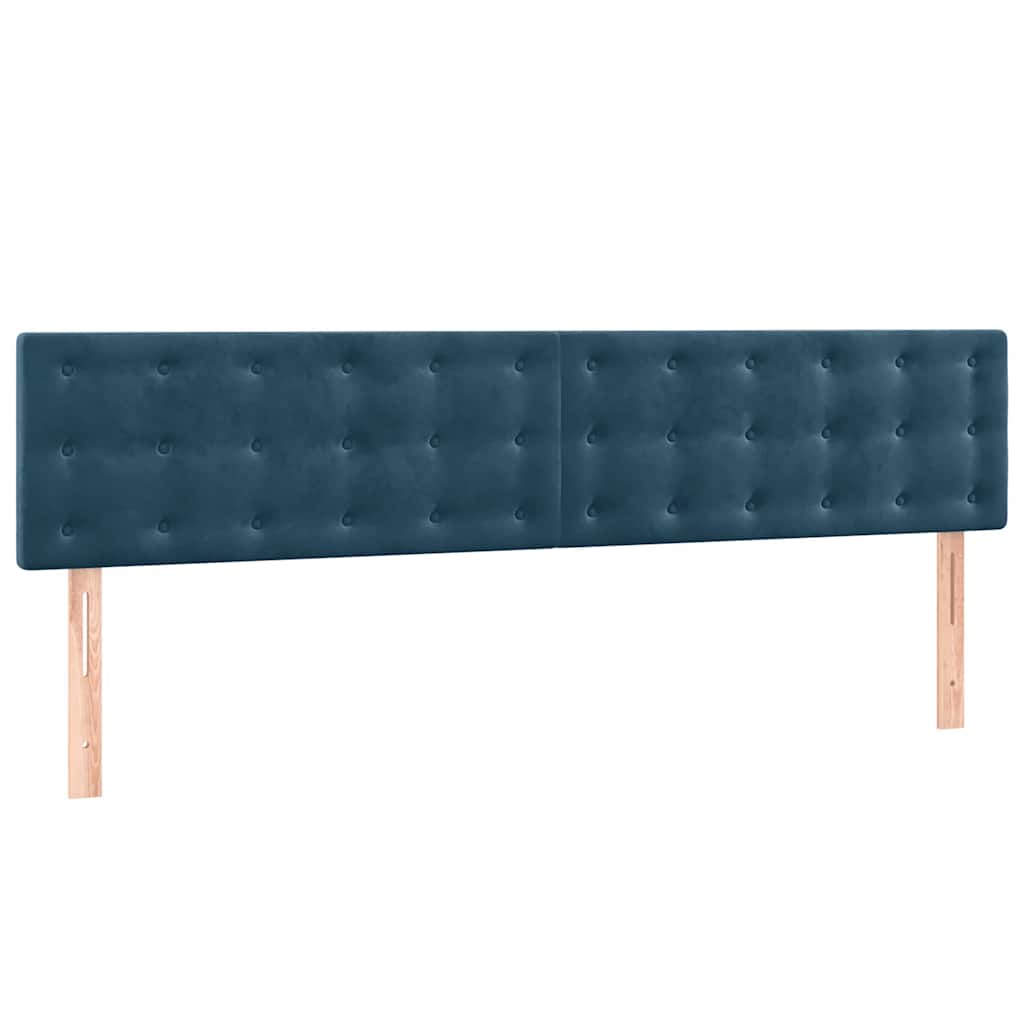 kontinentalseng med madras 180x200 cm fløjl mørkeblå