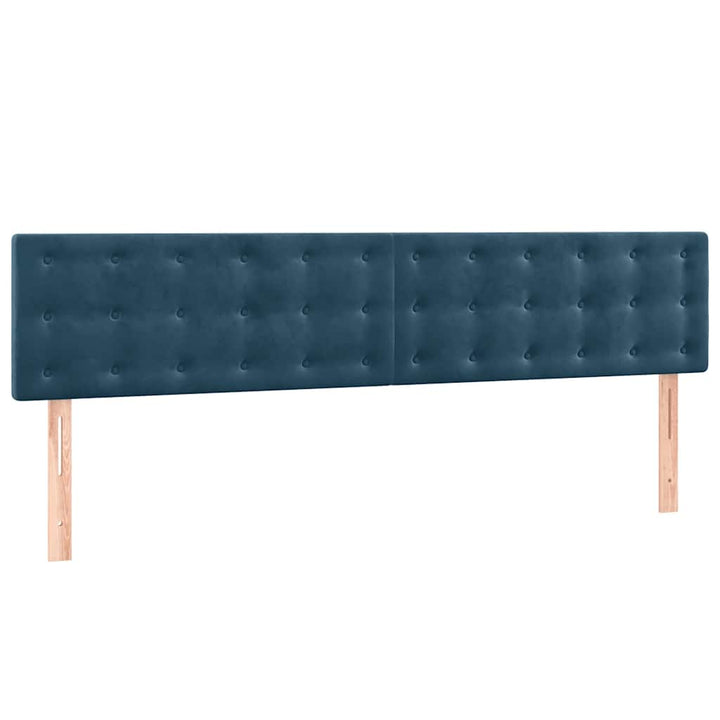 kontinentalseng med madras 180x200 cm fløjl mørkeblå