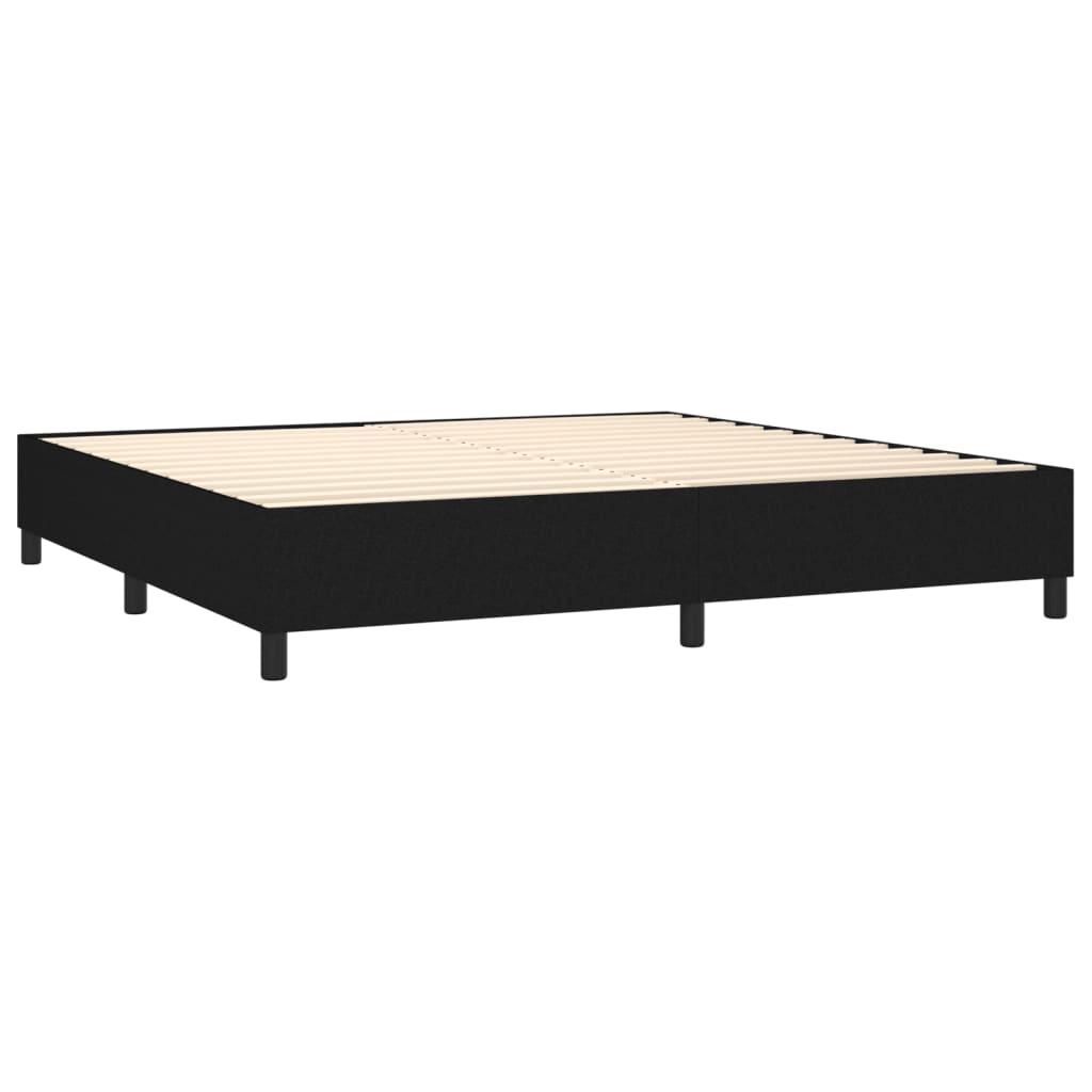 kontinentalseng med madras 200x200 cm stof sort