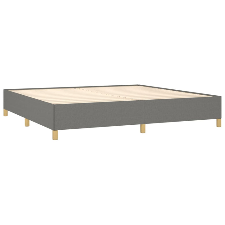 kontinentalseng med madras 200x200 cm stof mørkegrå